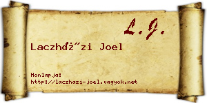 Laczházi Joel névjegykártya